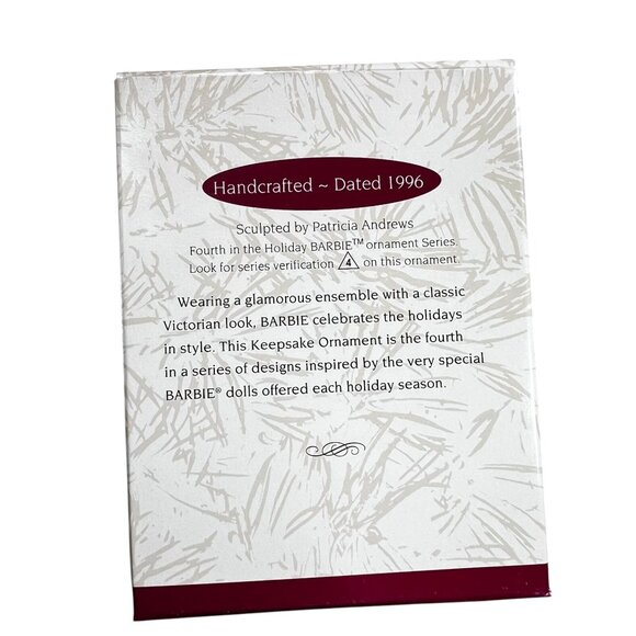 HALLMARK Keepsake HOLIDAY BARBIE 1996 Set of 2 Doll Ornament NIB Original Box - Picture 12 of 12